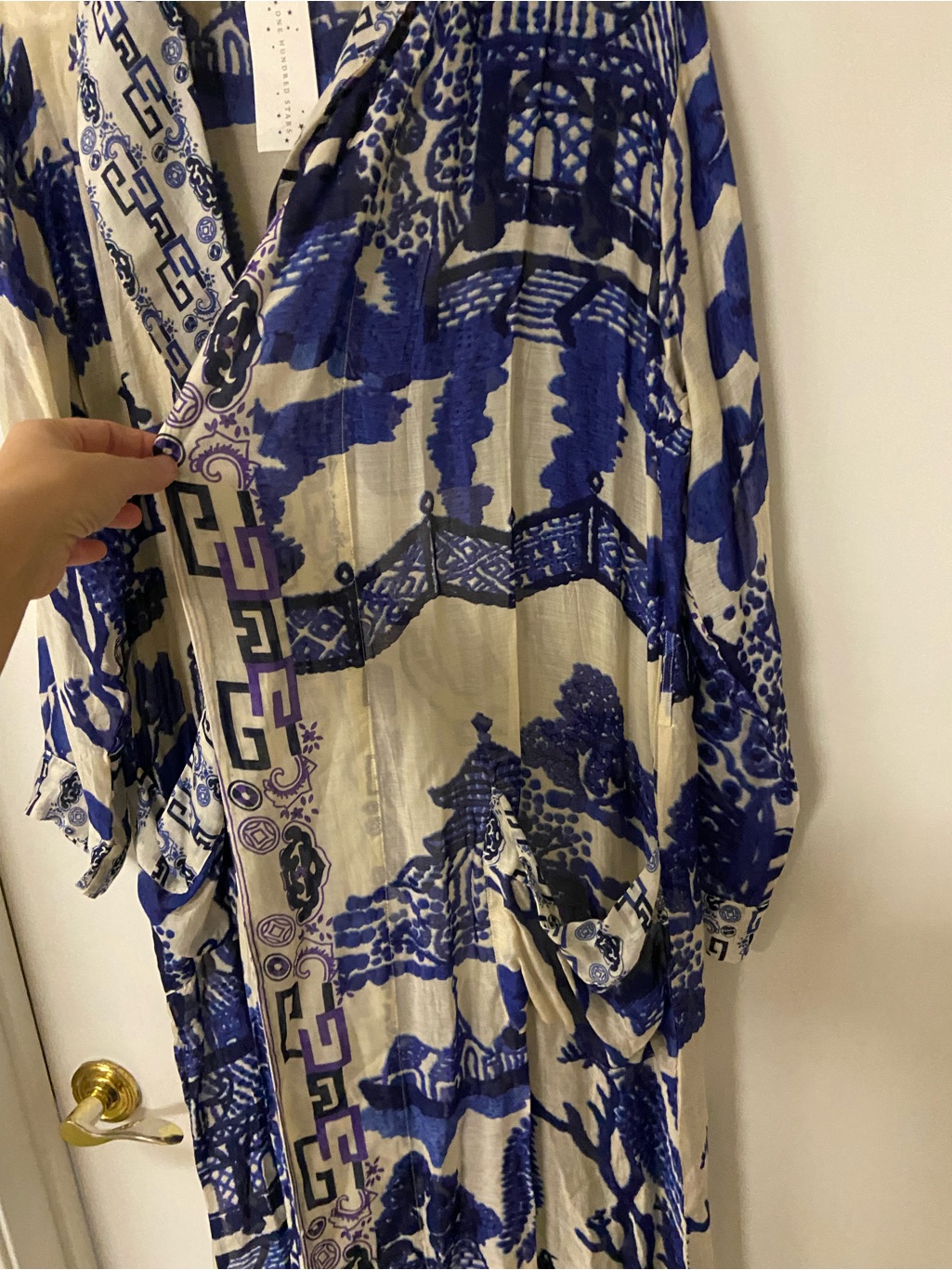 Nwt One Hundred Stars Giant Willow Woven Wrap Robe Kimono Duster O/S -No Belt- — image 5 of 8